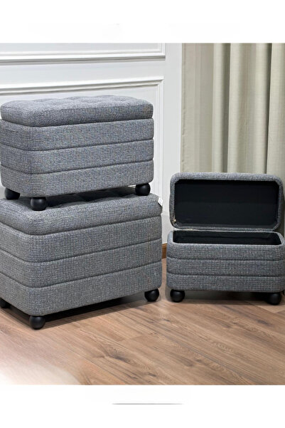 BEC39 Luxury 3-piece storage box set (Ottoman) - Modern design in assorted colors