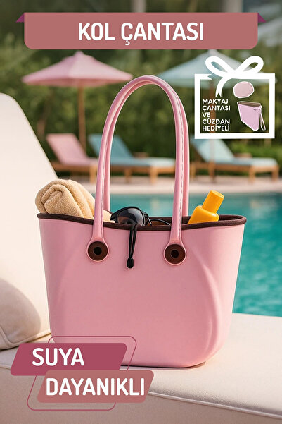 Nandy Home Silicone-Looking, Waterproof Sleeve Bag with Makeup Bag and Wallet Gift - Travel Bag