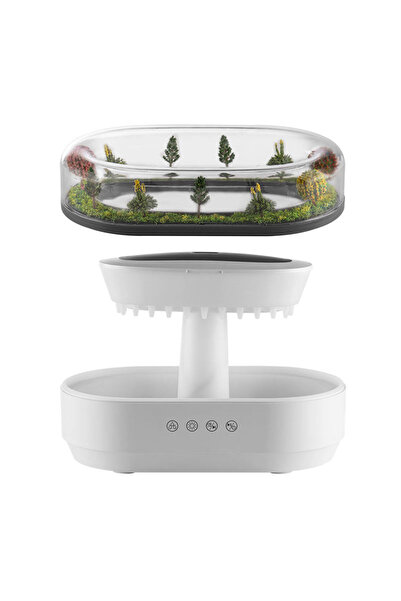 Generic Rain Cloud Aroma Diffuser Small Air Humidifiers Water Drip Micro Landscape With 7 Night Light