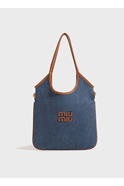 Miu Ivy Canvas Tote Bag - Shoulder