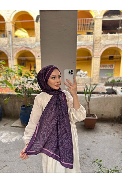 CUOCA LOUNGE Etnik Desen Mor Soft Pamuk Şal