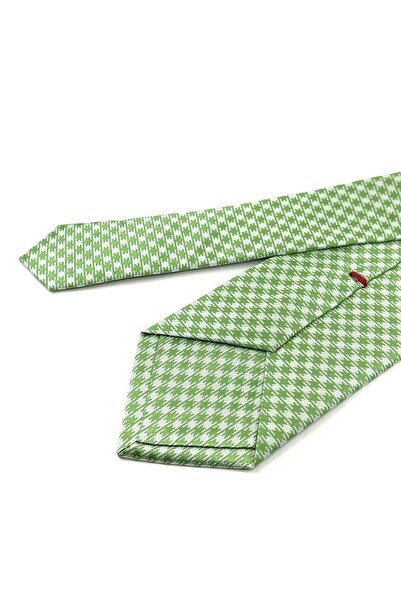 Kravatkolik Tula Style Green Italian Silk Tie Ik2062