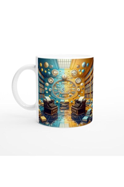 Wisdom Rain كوب قهوة مطبوع عليه برج التель - Zodyak Libra Vs3