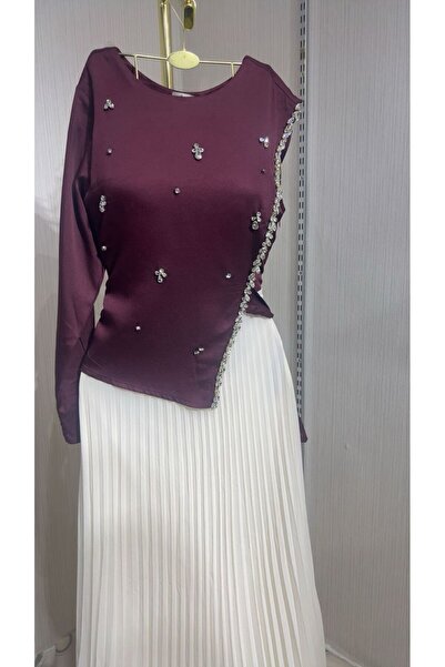 FASHIONAPPROACH Burgundy Barbie Police Chiffon Dress