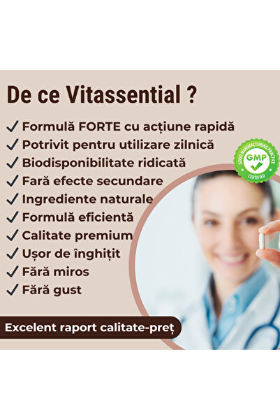 Vitassential Cranberry Premium-Complex with D-mannose – urinary tract support in urinary infections - 50 capsules