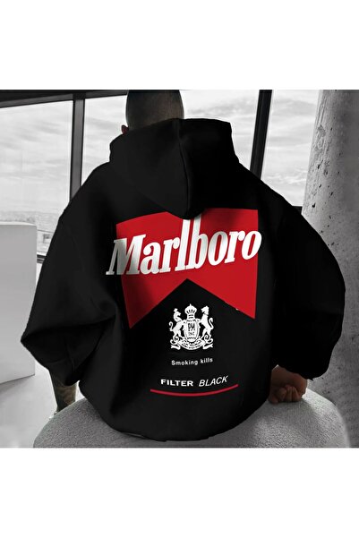 Flaubert سترة رياضية يونيسكس مطبوعة بتصميم مالبورو بثلاث خيوط وحجم كبير