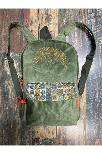 street&bagdnz Tree of Life Embroidered Ethnic Authentic Bohemian Backpack Daily Travel Use