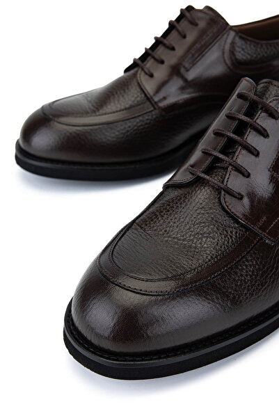 Tamer Tanca Men's Genuine Leather Brown Classic Shoes
