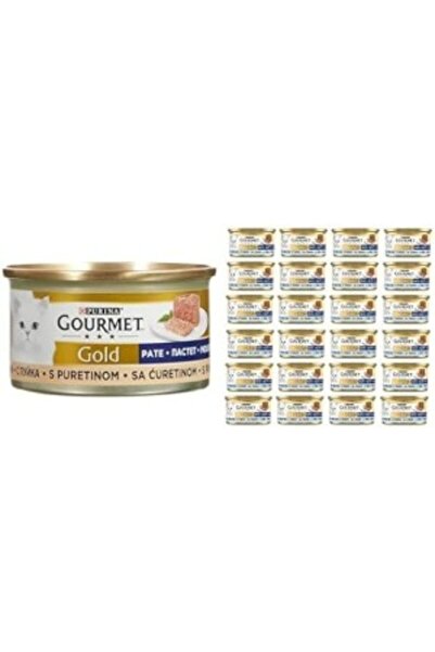 Gourmet Gold Kıyılmış Hindili Yaş Kedi Maması, Yetişkin Kediler (24 x 85 gr) ...