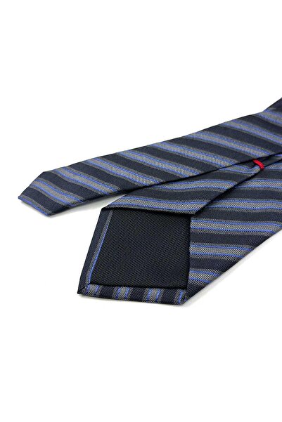 Kravatkolik Chilivani Style Smoked - Μπλε ιταλική μεταξωτή γραβάτα IK2060