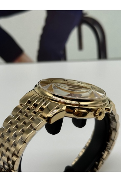 Hislon Gold Classic Men's Watch with Moon Phase 5 Atm Waterproof 3 Years Warranty