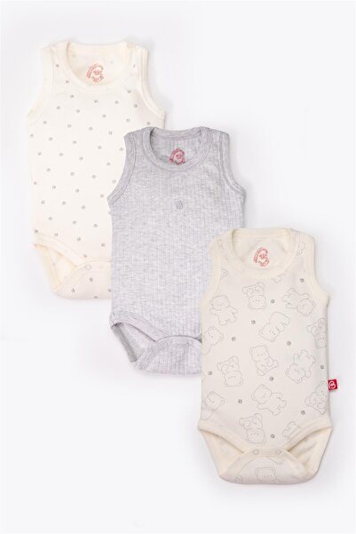 Bebetto Athlete Body 3-Piece (Cute Bear) Gray Melange
