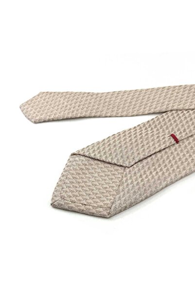 Kravatkolik Chera Style Beige Italian Silk Tie Ik2081