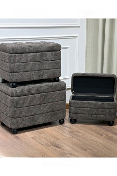 BEC39 Luxury 3-piece storage box set (Ottoman) - Modern design in assorted colors