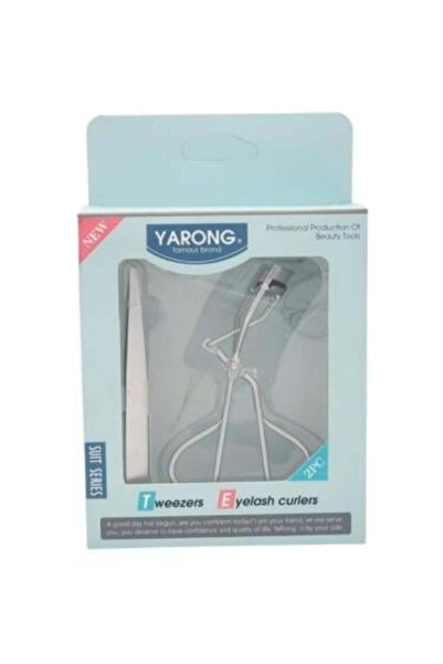 Salon System مجموعة ملقط الرموش ومكبسها - قطعتين