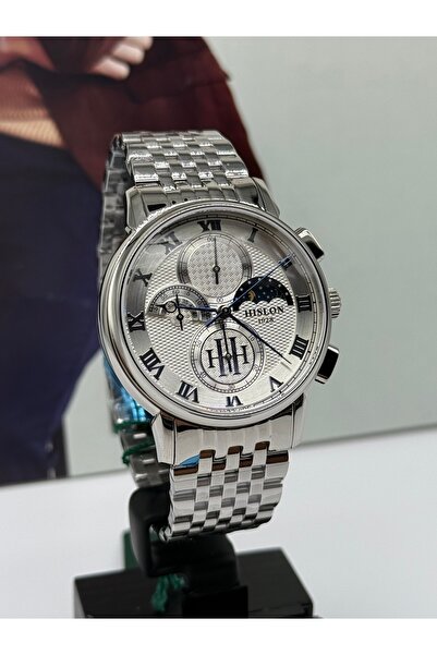 Hislon Classic Men's Watch with Moon Phase 5 Atm Waterproof with 3 Years Warranty