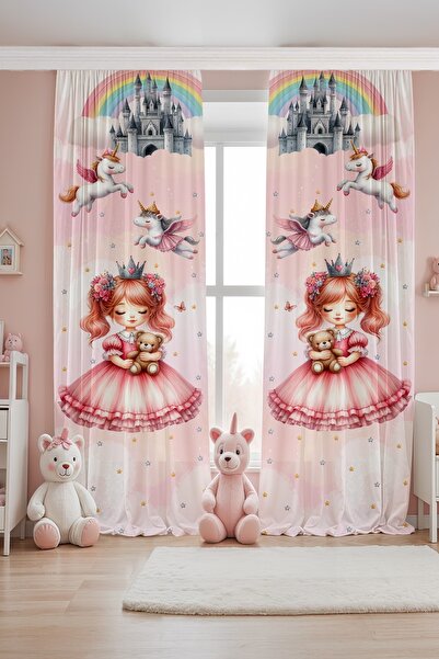 EVPANYA ستارة خلفية لغرفة الأطفال بنمط الأميرة يونيكورن الطائرة (سعر الجناح الواحد)