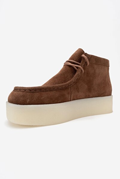 LuviShoes Γυναικεία μποτάκια MELIA Tan Suede από γνήσιο δέρμα