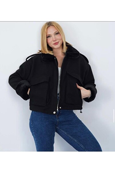 Enter معطف كاشي بتفاصيل جيوب منتفخة