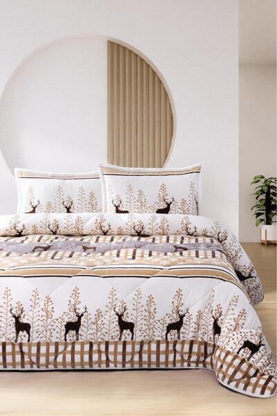 Çeyiz Diyarı Σετ Παπλωμάτων Ceylan Διπλό 220x240 εκ. Μπεζ