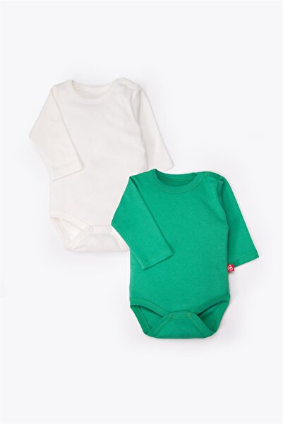 Bebetto بدلة بأكمام طويلة مكونة من قطعتين (دائماً 40/1 إنترلوك) باللون الأخضر