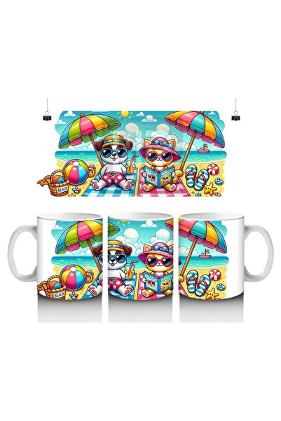 Wisdom Rain Cat and Dog Patterned Mug That Makes Children Love Milk and Enjoy...