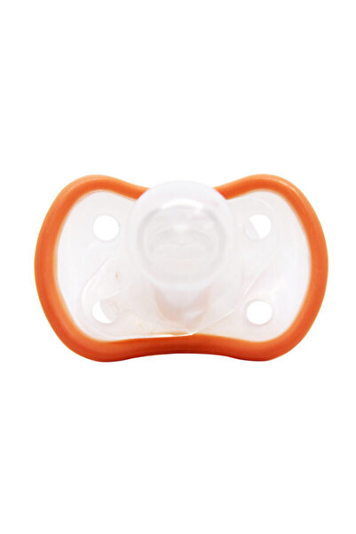 Pür PUR 14019 – ORTHODONTIC SILICONE PACIFIER +6 MONTHS (WITH COVER) orange