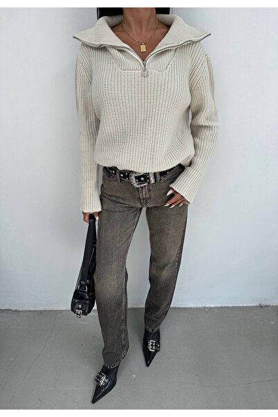 HerTon Koyu Gri Straight Fit Denim Pantolon