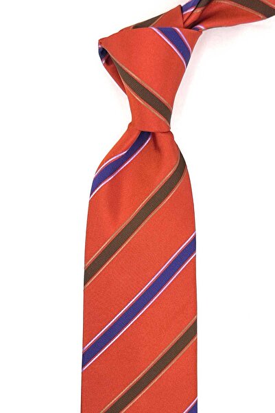 Kravatkolik Pratavone Style Orange Italian Silk Tie Ik2096