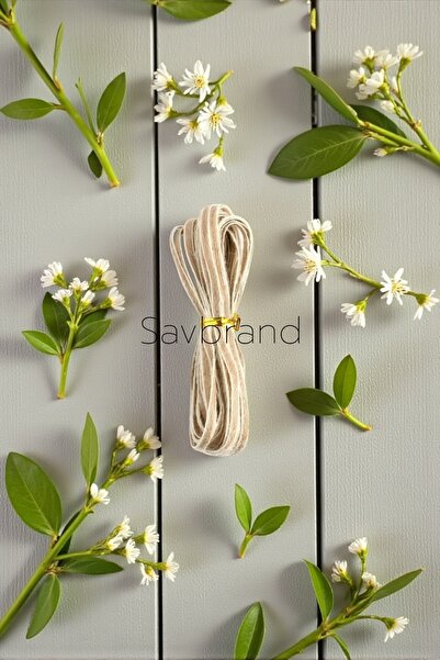 SavBrand Doğal Jüt İp Kurdele – 10 Metre | Kraft Süsleme, Paketleme & Dekoras...