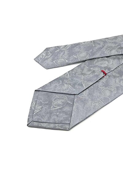 Kravatkolik Tradana Style Grey Italian Silk Tie Ik2048