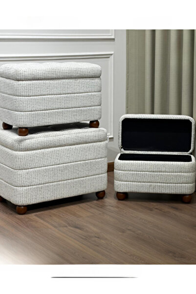 BEC39 Luxury 3-piece storage box set (Ottoman) - Modern design in assorted colors