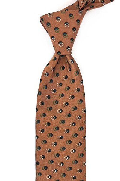 Kravatkolik Sciolta Style Copper Color Italian Silk Tie Ik2068