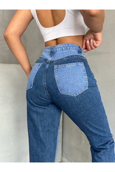 ADAMODA.RO Blugi elastici în două culori, croială mom fit