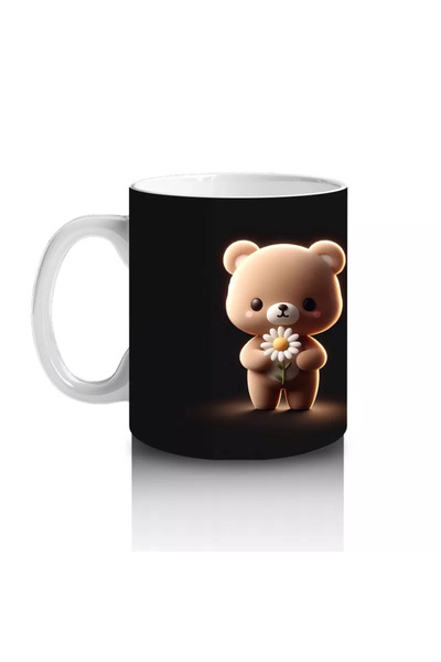 Wisdom Rain Posing Cute Teddy Bear Pair – Printed Coffee Mug