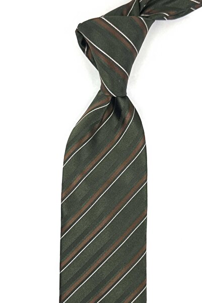 Kravatkolik Πράσινη ιταλική μεταξωτή γραβάτα σε στυλ Ruspina IΚ2066