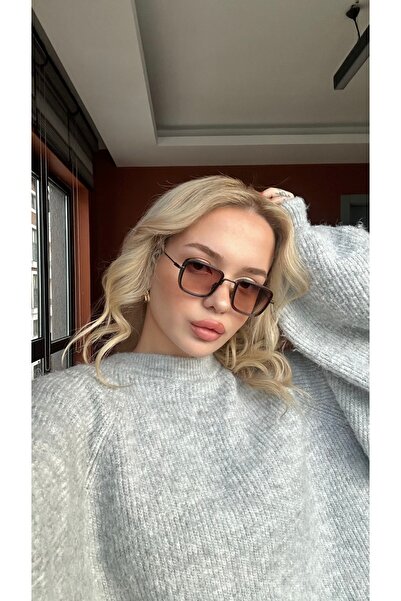 Angel Eyes Small Square Brown Frame Brown Glass Minimal Sunglasses High Quality Ce Certificate