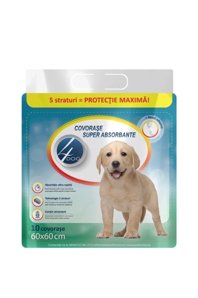 4dog ABSORBENT MATS 4 DOG 60/60 CM 3x10 PCS