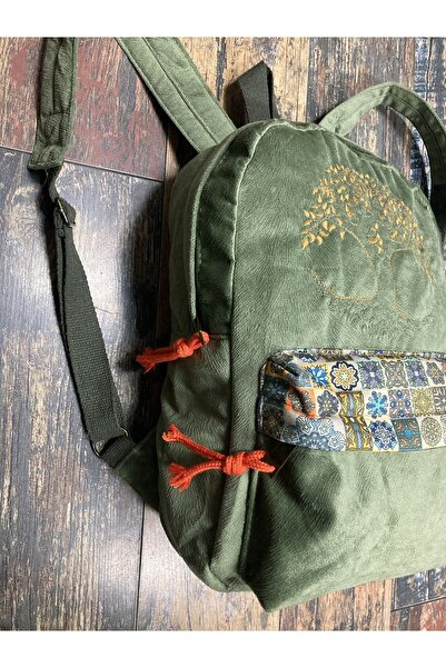 street&bagdnz Tree of Life Embroidered Ethnic Authentic Bohemian Backpack Daily Travel Use