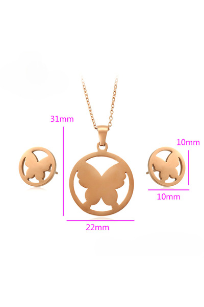 yssey Dalia Rose Gold Plated Jewelry Set