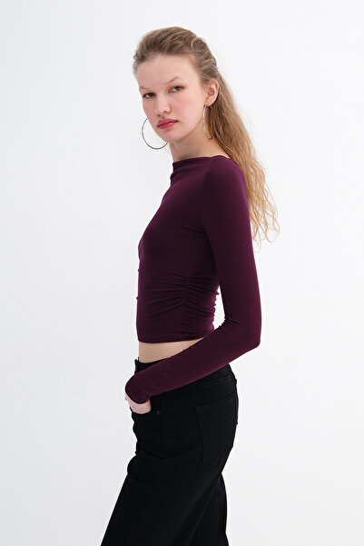 Addax Gathered Side Blouse B0654