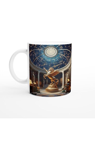 Wisdom Rain كوب قهوة مطبوع عليه برج القوس - Zodyak Libra Vs2