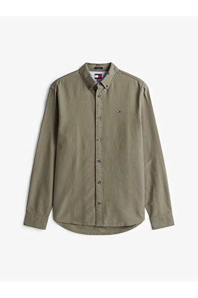 Tommy Hilfiger Erkek Yeşil L/S Gömlek