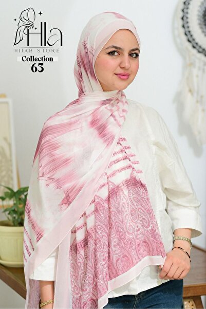 Hala Chiffon scarf with digital print, set of 5 pieces, size 180 x 75