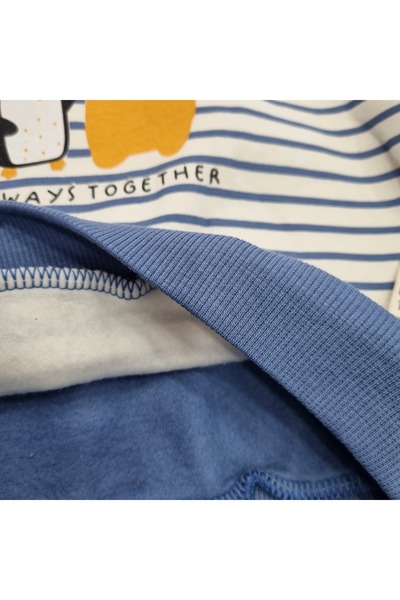 Uğur bebe Kalın İçi Şardonlu Mavi Erkek Çocuk Eşofman Takımı – Sıcacık, Yumuşak ve Ultra Konforlu