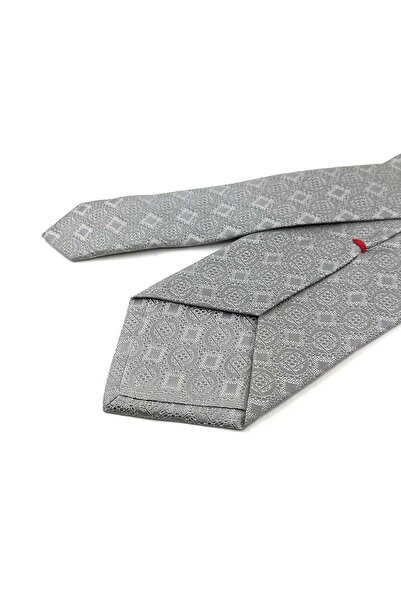 Kravatkolik Bonorva Style Grey Italian Silk Tie Ik2031