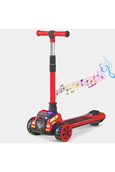 dehkah Foldable 3-Wheel Kick Police Scooter for Kids with LED Flashing Wheels