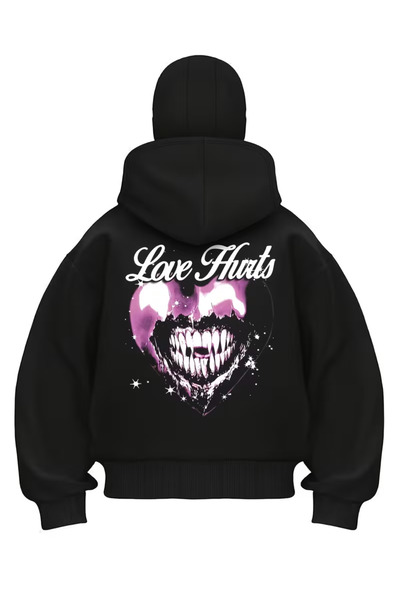 Kayicool Kar Maskeli Ninja Unisex Sweatshirt Hırka 3 iplik kalın polar (%100 ...