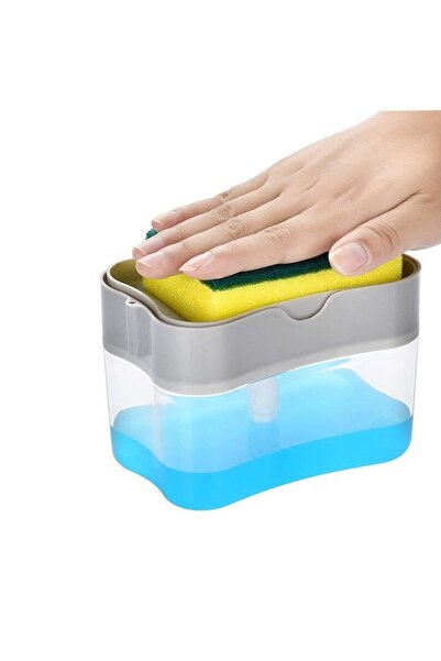 AVA 2-in-1 Dishwashing Liquid Dispenser with Sponge Holder, 385ml, 14x11cm