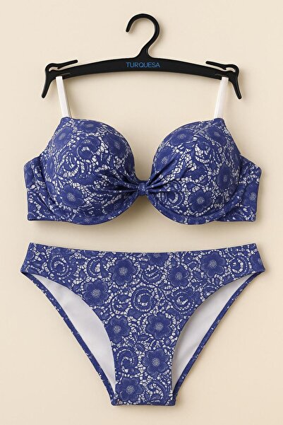 RAPAPA Women's Lace Patterned Supported Bikini Set – 1156